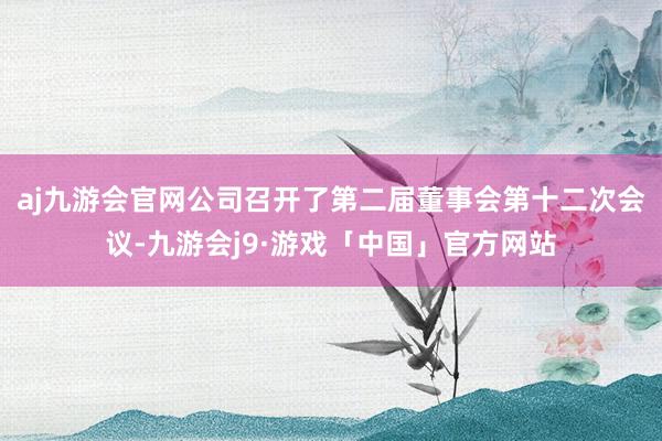 aj九游会官网公司召开了第二届董事会第十二次会议-九游会j9·游戏「中国」官方网站